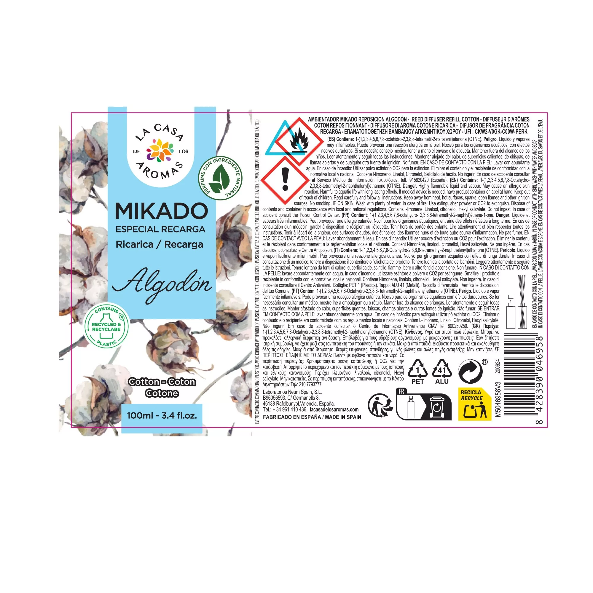 Ambientador Mikado Reposición Algodón - Imagen 3