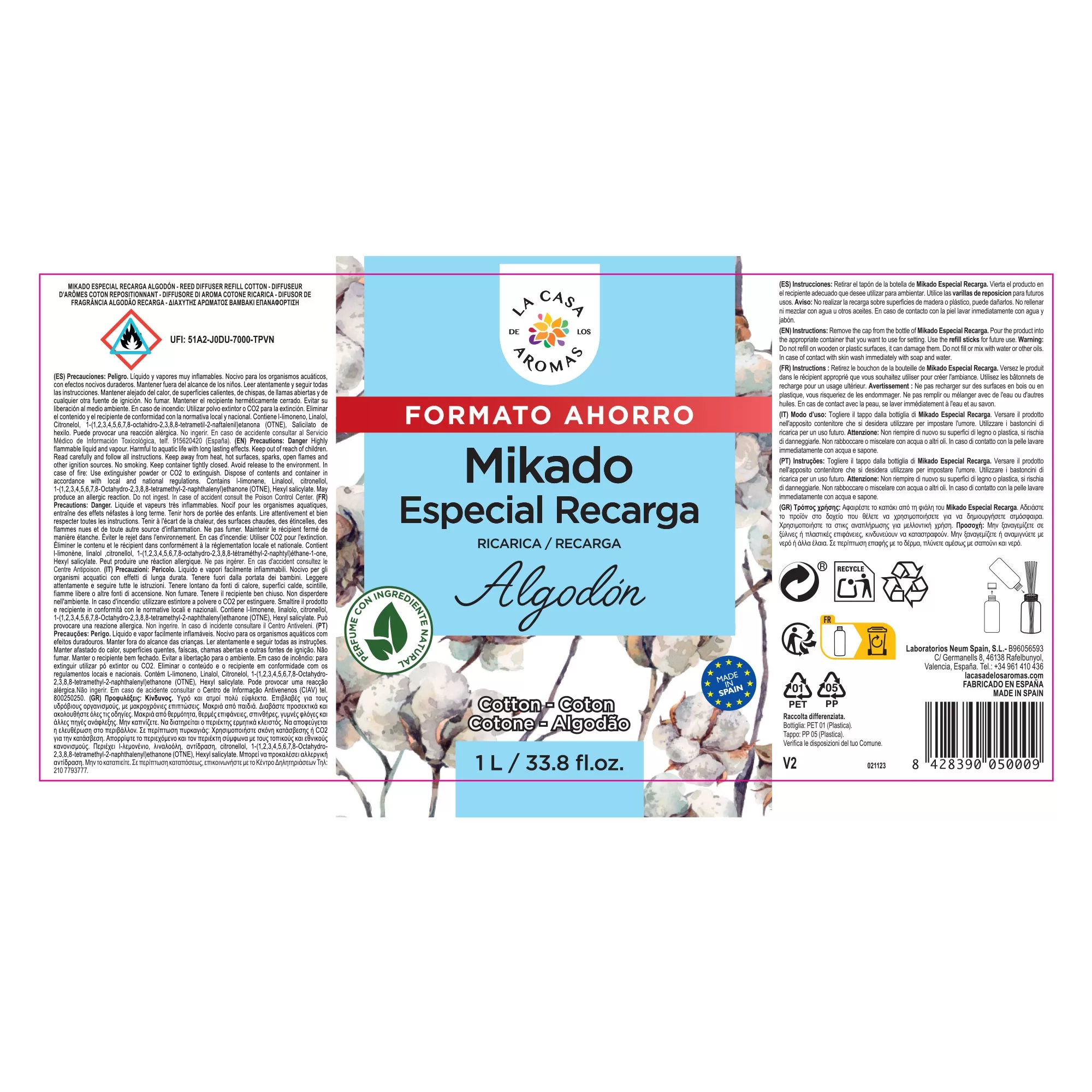 Ambientador Mikado Reposición Algodón - Imagen 5