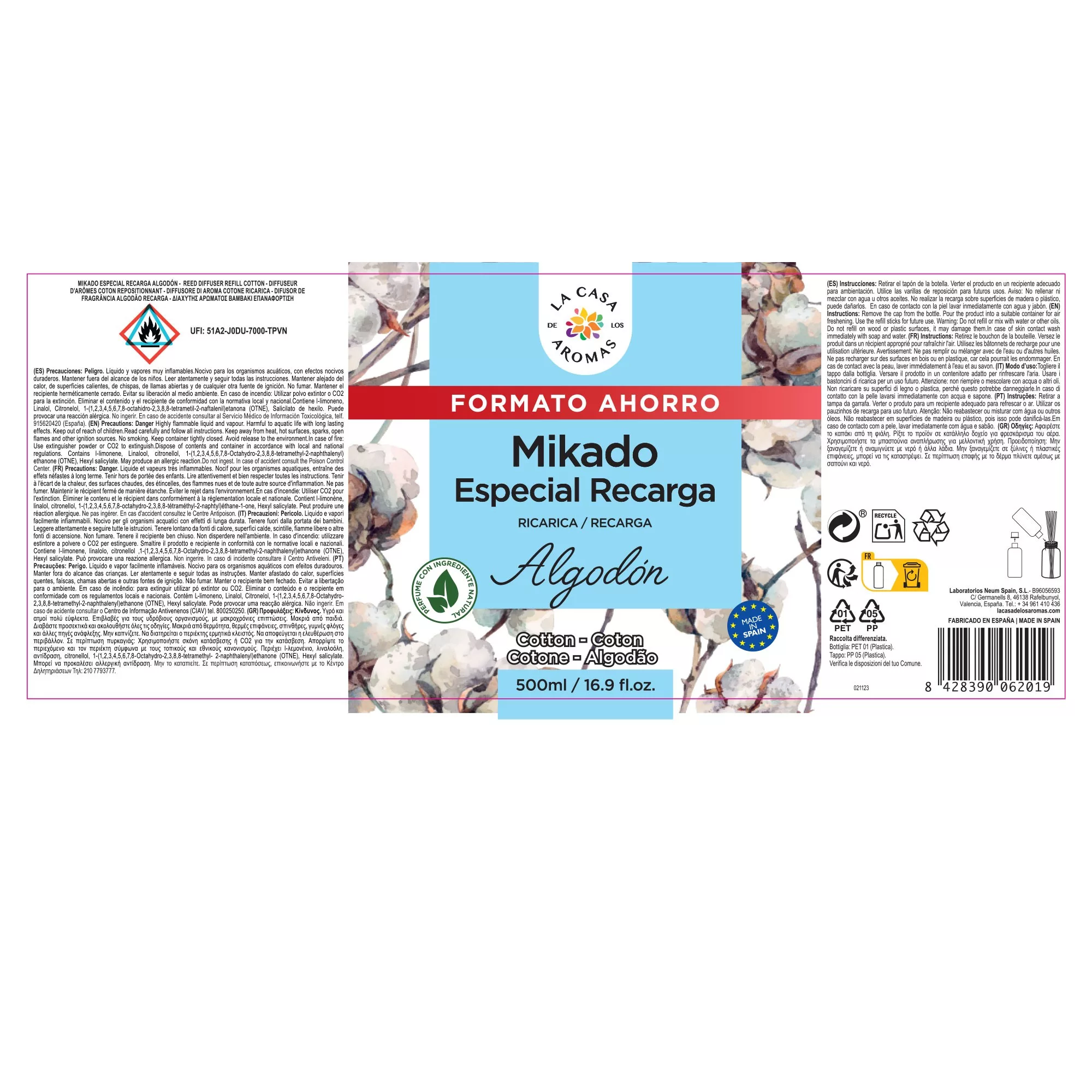 Ambientador Mikado Reposición Algodón - Imagen 2