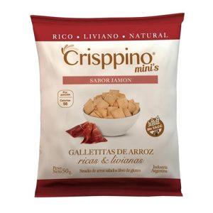 Crisppino Mini Galletitas de Jamón x 50 Grs