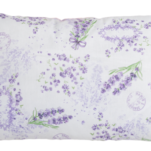 Cojín alargado estampado de lavanda